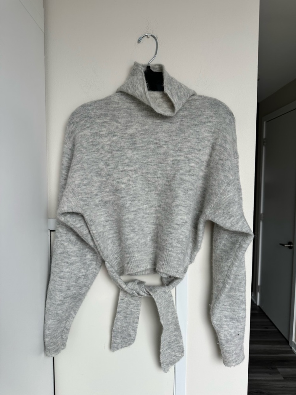 Wilfred ($128) Grey Mock Neck Sweater | Soft Cozy Minimalist Chic | Sz XS As Is - Picture 4 of 11